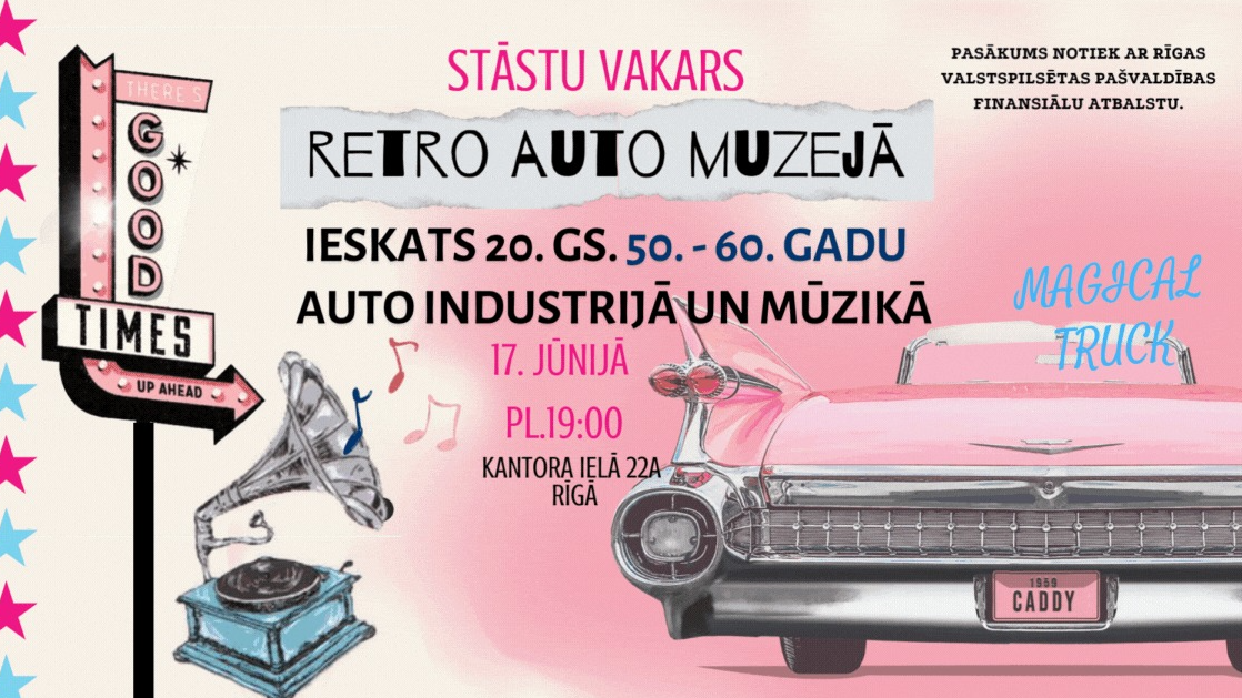 Stāstu vakars Retro auto muzejā  